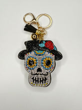 Load image into Gallery viewer, Bling Bag Charm Keychains - Skulls