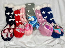 Load image into Gallery viewer, Fleece Lined Non-Slip Thermal Slipper Socks - Unicorn