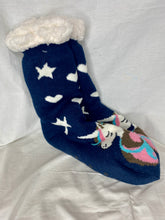 Load image into Gallery viewer, Fleece Lined Non-Slip Thermal Slipper Socks - Unicorn