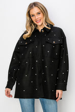 Load image into Gallery viewer, Rhinestone Embellished Black Jacket by Vocal Apparel