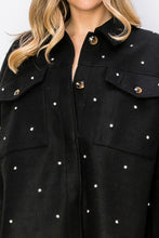 Load image into Gallery viewer, Rhinestone Embellished Black Jacket by Vocal Apparel