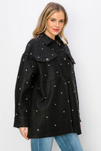 Load image into Gallery viewer, Rhinestone Embellished Black Jacket by Vocal Apparel