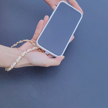 Load image into Gallery viewer, Matte Enamel Phone Chain Wristlet - Black