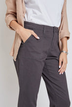Load image into Gallery viewer, Gray Patch Pocket Pants by YMI with Dog Bit Hem, Women's