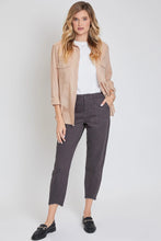 Load image into Gallery viewer, Gray Patch Pocket Pants by YMI with Dog Bit Hem, Women's