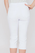 Load image into Gallery viewer, White Slim Stretch High Waist Capri Jeans by YMI with Tummy Control- Women's