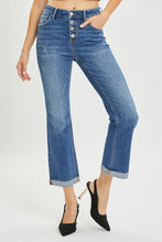 Load image into Gallery viewer, RISEN Full Size Button Fly Cropped Bootcut Jeans