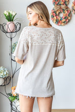 Load image into Gallery viewer, Heimish Full Size Lace Front Pocket Drop Shoulder Top