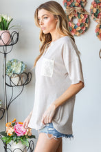 Load image into Gallery viewer, Heimish Full Size Lace Front Pocket Drop Shoulder Top