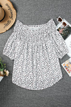 Load image into Gallery viewer, Plus Size Printed Off-Shoulder Half Sleeve Blouse