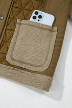 Load image into Gallery viewer, Jungle Green Quilted Textured Patchwork Loose Fit Hooded Jacket