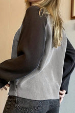 Load image into Gallery viewer, High Waffle Knit Colorblock Star Patch Graphic Raglan Top