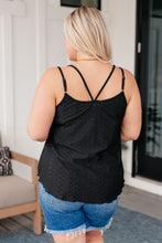 Load image into Gallery viewer, Eye on the Prize Eyelet Tank in Black