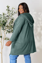 Load image into Gallery viewer, Basic Bae Ribbed Open Front Long Sleeve Cardigan