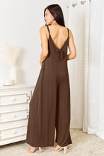 Load image into Gallery viewer, Double Take Soft Rayon Spaghetti Strap Tied Wide Leg Jumpsuit