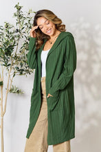 Load image into Gallery viewer, Basic Bae Ribbed Open Front Long Sleeve Cardigan