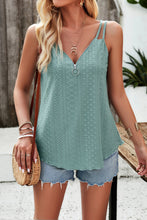 Load image into Gallery viewer, Eyelet V-Neck Double Strap Cami