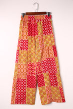 Load image into Gallery viewer, Bohemian Patchwork Drawstring Wide Leg Pants