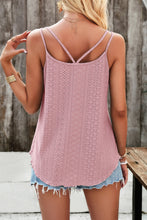 Load image into Gallery viewer, Eyelet V-Neck Double Strap Cami