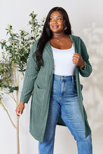 Load image into Gallery viewer, Basic Bae Ribbed Open Front Long Sleeve Cardigan