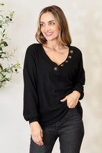 Load image into Gallery viewer, Zenana Buttoned Long Sleeve Blouse