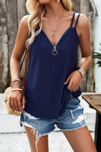 Load image into Gallery viewer, Eyelet V-Neck Double Strap Cami