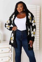 Load image into Gallery viewer, Happy Floral Button Down Longline Cardigan