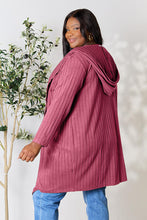 Load image into Gallery viewer, Basic Bae Ribbed Open Front Long Sleeve Cardigan