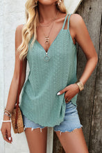 Load image into Gallery viewer, Eyelet V-Neck Double Strap Cami