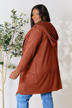 Load image into Gallery viewer, Basic Bae Ribbed Open Front Long Sleeve Cardigan