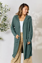 Load image into Gallery viewer, Basic Bae Ribbed Open Front Long Sleeve Cardigan