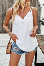 Load image into Gallery viewer, Eyelet V-Neck Double Strap Cami