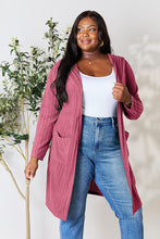 Load image into Gallery viewer, Basic Bae Ribbed Open Front Long Sleeve Cardigan