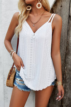 Load image into Gallery viewer, Eyelet V-Neck Double Strap Cami