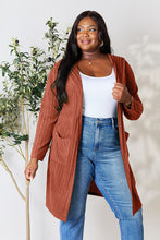 Load image into Gallery viewer, Basic Bae Ribbed Open Front Long Sleeve Cardigan