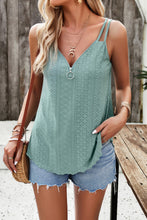 Load image into Gallery viewer, Eyelet V-Neck Double Strap Cami