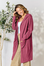Load image into Gallery viewer, Basic Bae Ribbed Open Front Long Sleeve Cardigan