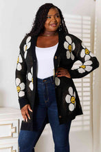 Load image into Gallery viewer, Happy Floral Button Down Longline Cardigan