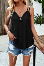 Load image into Gallery viewer, Eyelet V-Neck Double Strap Cami