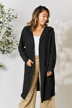 Load image into Gallery viewer, Basic Bae Ribbed Open Front Long Sleeve Cardigan