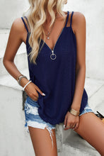 Load image into Gallery viewer, Eyelet V-Neck Double Strap Cami