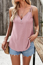 Load image into Gallery viewer, Eyelet V-Neck Double Strap Cami