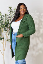 Load image into Gallery viewer, Basic Bae Ribbed Open Front Long Sleeve Cardigan