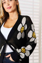Load image into Gallery viewer, Happy Floral Button Down Longline Cardigan