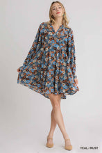 Load image into Gallery viewer, Bohemian Floral Babydoll Dress - Womens