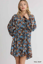 Load image into Gallery viewer, Bohemian Floral Babydoll Dress - Womens