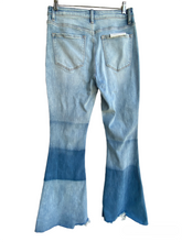 Load image into Gallery viewer, Ceros High Rise Patchwork Denim Flare Jeans with Distressing by Ceros