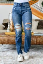 Load image into Gallery viewer, Judy Blue Christine High Contrast Slim Bootcut Destroyed Jeans
