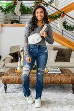 Load image into Gallery viewer, Judy Blue Christine High Contrast Slim Bootcut Destroyed Jeans