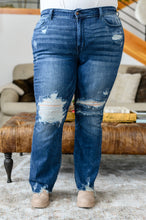 Load image into Gallery viewer, Judy Blue Christine High Contrast Slim Bootcut Destroyed Jeans
